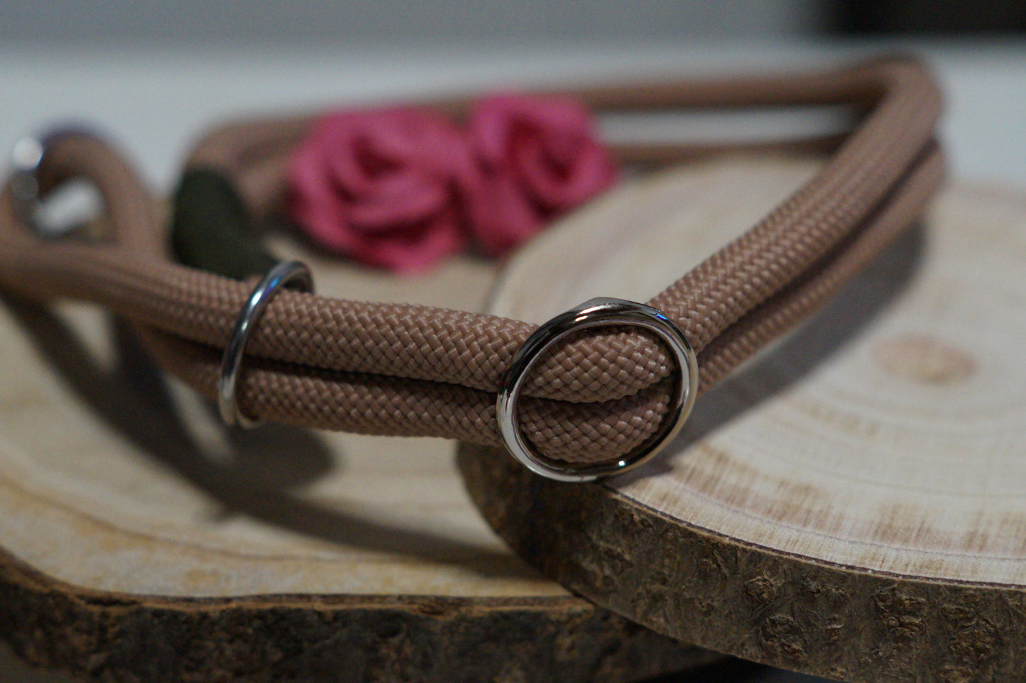 Zugstopp Halsband beige Gr. bis 60 cm